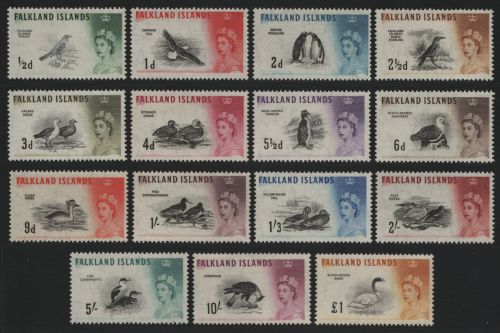Falkland 1960 - Mi-Nr. 123-137 ** - MNH - Freimarken / Definitives (III)