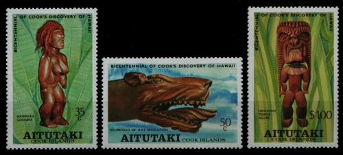 Aitutaki 1978 - Mi-Nr. 286-288 ** - MNH - Holzschnitzereien