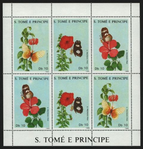São Tomé & Príncipe 1988 - Mi-Nr. 1062-1064 ** - MNH - KLB - Schmetterlinge