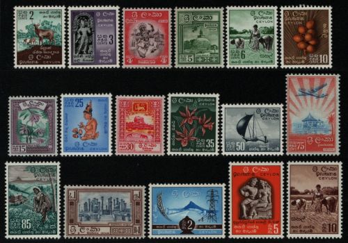 Sri Lanka 1958 - Mi-Nr. 294-310 ** - MNH - Freimarken / Definitives (I)