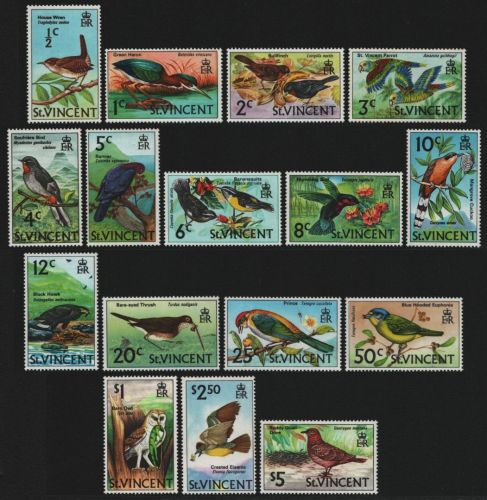 St. Vincent 1970 - Mi-Nr. 258-273 ** - MNH - Vögel / Birds