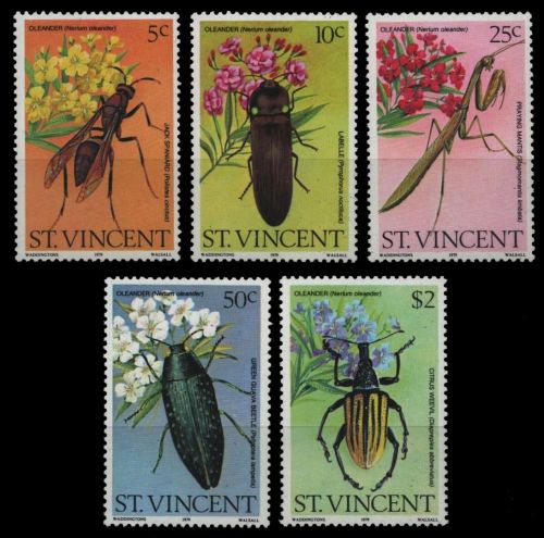 St. Vincent 1979 - Mi-Nr. 568-572 ** - MNH - Insekten / Insects