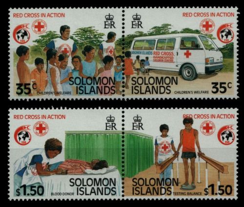 Salomoninseln 1989 - Mi-Nr. 700-703 ** - MNH - Rotes Kreuz / Red cross
