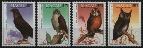 Macau 1993 - Mi-Nr. 727-730 ** - MNH - einzeln - Vögel / Birds