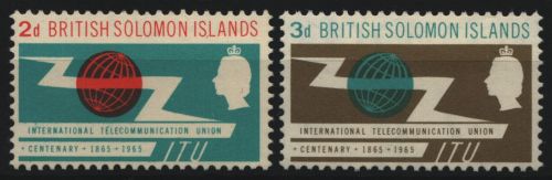 Salomoninseln 1965 - Mi-Nr. 128-129 ** - MNH - ITU