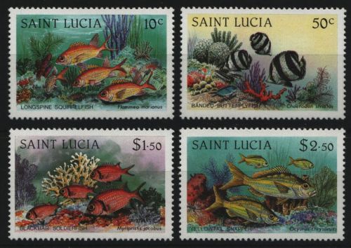 St. Lucia 1983 - Mi-Nr. 607-610 ** - MNH - Fische / Fish