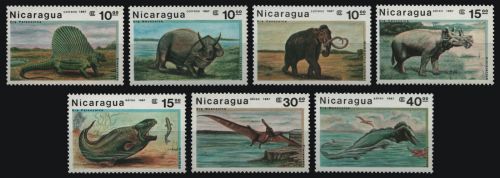 Nicaragua 1987 - Mi-Nr. 2775-2781 ** - MNH - Prähistorische Tiere