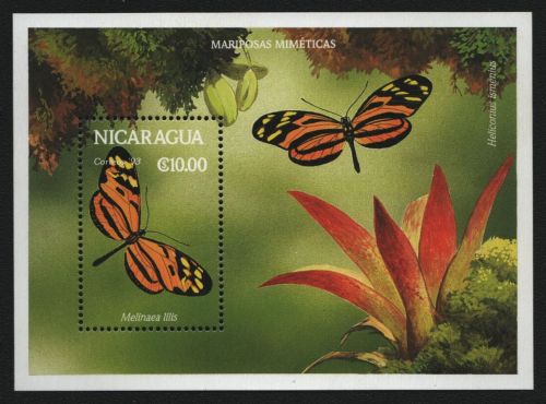Nicaragua 1994 - Mi-Nr. Block 208 ** - MNH - Schmetterlinge / Butterflies