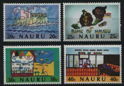 Nauru 1986 - Mi-Nr. 320-323 ** - MNH - Kinderzeichnungen