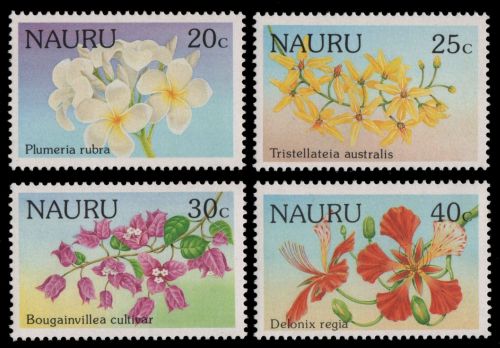 Nauru 1986 - Mi-Nr. 324-327 ** - MNH - Blumen / Flowers