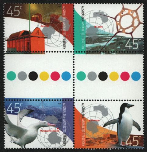AAT / Austral. Antarktis 2002 - Mi-Nr. 149-152 ** - MNH - Zwischensteg - Vögel