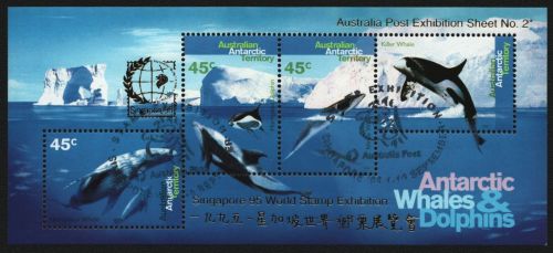 AAT / Austral. Antarktis 1995 - Mi-Nr. Block 1 I gest / used - Wale / Whales