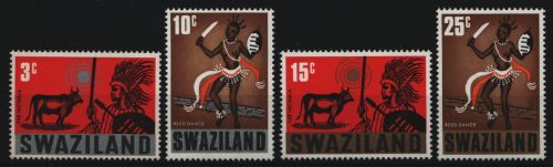 Swaziland 1968 - Mi-Nr. 134-137 ** - MNH - Traditionelle Kunst