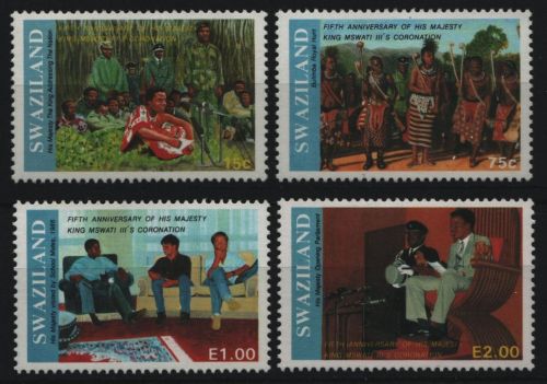 Swaziland 1991 - Mi-Nr. 588-591 ** - MNH - König Mswati III