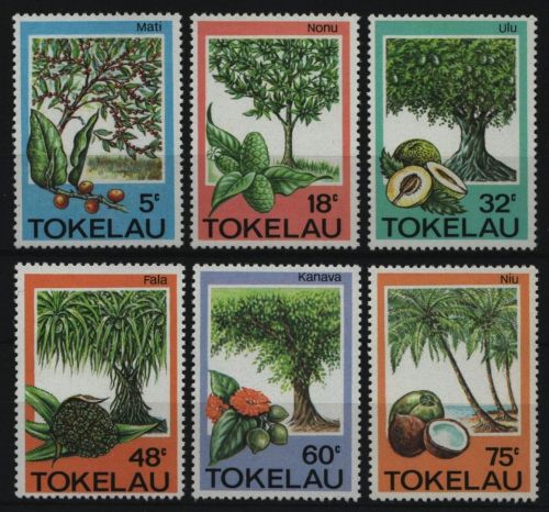 Tokelau 1985 - Mi-Nr. 111-116 ** - MNH - Bäume / Trees