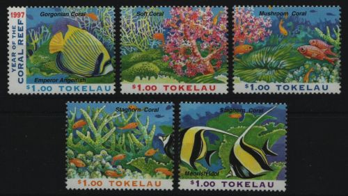 Tokelau 1997 - Mi-Nr. 253-257 ** - MNH - Meeresleben / Marine life
