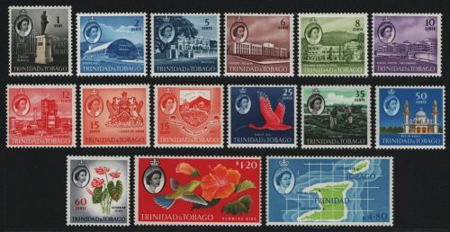 Trinidad & Tobago 1960 - Mi-Nr. 172-186 ** - MNH - Queen Elizabeth II (I)