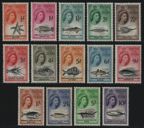 Tristan da Cunha 1960 - Mi-Nr. 28-41 ** - MNH - Meeresleben / Marine Life (IV)