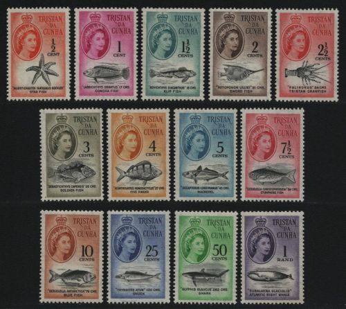 Tristan da Cunha 1961 - Mi-Nr. 42-54 ** - MNH - Meeresleben / Marine Life (I)