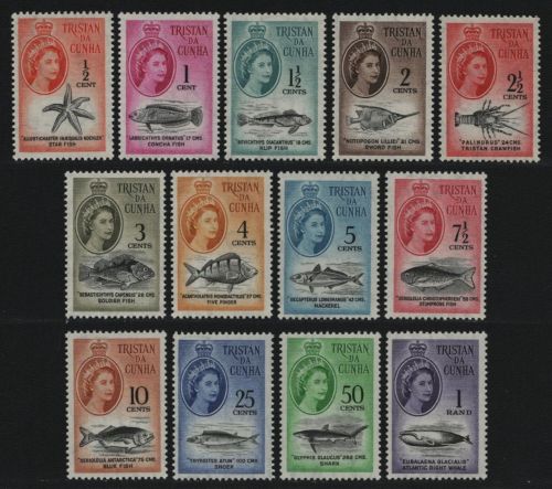 Tristan da Cunha 1961 - Mi-Nr. 42-54 ** - MNH - Meeresleben / Marine Life (III)