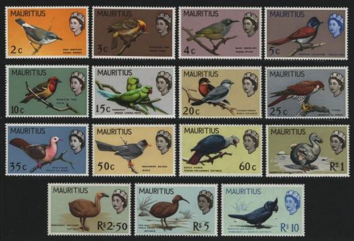 Mauritius 1965 - Mi-Nr. 268-282 ** - MNH - Vögel / Birds (I)