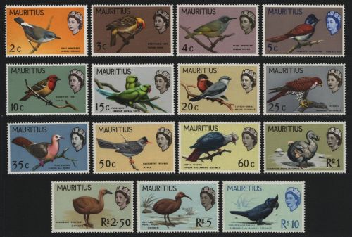 Mauritius 1965 - Mi-Nr. 268-282 ** - MNH - Vögel / Birds (II)
