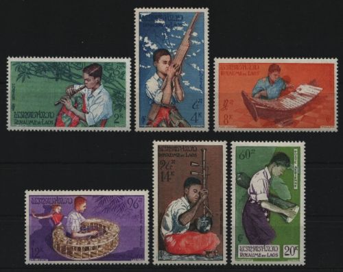 Laos 1957 - Mi-Nr. 60-65 ** - MNH - Musiker / Musicians