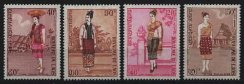Laos 1973 - Mi-Nr. 354-357 ** - MNH - Trachten / Costumes