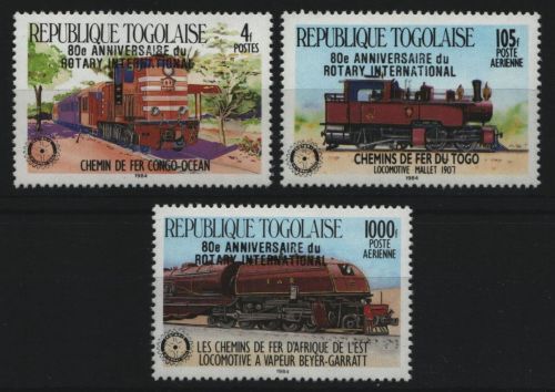 Togo 1985 - Mi-Nr. 1911-1913 ** - MNH - Rotary
