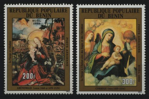 Benin 1982 - Mi-Nr. 304-305 ** - MNH - Gemälde - Weihnachten / X-mas