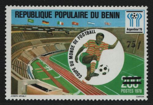 Benin 1985 - Mi-Nr. 383 ** - MNH - Aufdruck - Neuer Wert