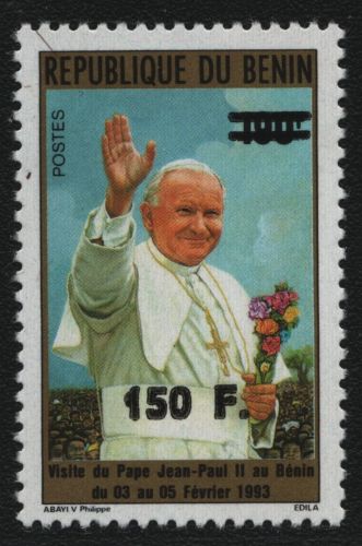 Benin 1995 - Mi-Nr. 654 ** - MNH - Aufdruck - Neuer Wert