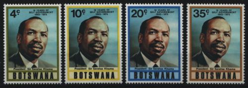 Botswana 1975 - Mi-Nr. 132-135 ** - MNH - Seretse Khama