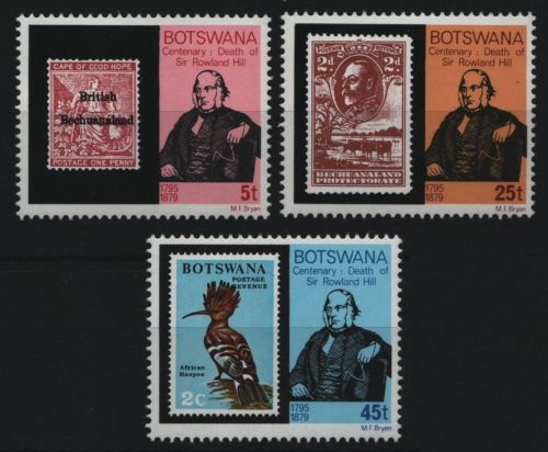 Botswana 1979 - Mi-Nr. 234-236 ** - MNH - Marke auf Marke