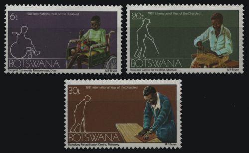Botswana 1981 - Mi-Nr. 270-272 ** - MNH - Jahr der Behinderten