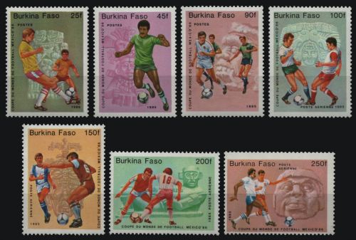 Burkina Faso 1985 - Mi-Nr. 988-994 ** - MNH - Fußball / Soccer