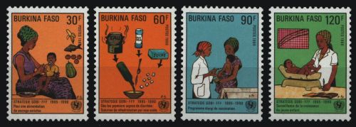Burkina Faso 1986 - Mi-Nr. 1100-1103 ** - MNH - Kinder / Children