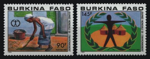 Burkina Faso 1987 - Mi-Nr. 1143-1144 ** - MNH - Umweltschutz