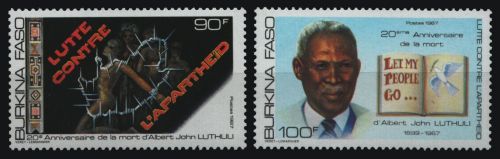 Burkina Faso 1987 - Mi-Nr. 1146-1147 ** - MNH - Apartheid