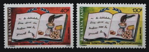 Burkina Faso 1990 - Mi-Nr. 1229-1230 ** - MNH - Alphabetisierung
