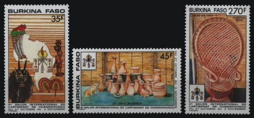 Burkina Faso 1990 - Mi-Nr. 1239-1241 ** - MNH - Messe
