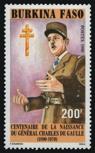 Burkina Faso 1990 - Mi-Nr. 1242 ** - MNH - Charles de Gaulle