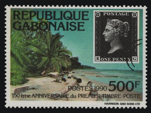 Gabun 1990 - Mi-Nr. 1062 ** - MNH - Marke auf Marke