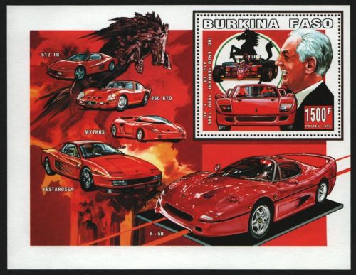 Burkina Faso 1995 - Mi-Nr. Block 154 A ** - MNH - Ferrari