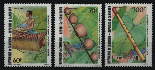 Kamerun 1985 - Mi-Nr. 1074-1076 ** - MNH - Musikinstrumente