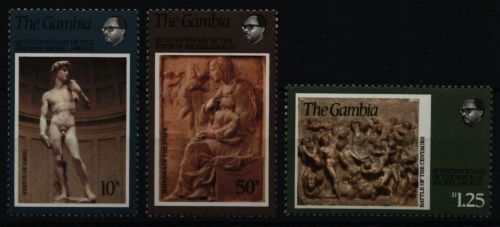 Gambia 1975 - Mi-Nr. 313-315 ** - MNH - Michelangelo Buonarroti