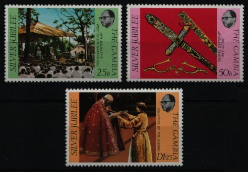 Gambia 1977 - Mi-Nr. 342-344 ** - MNH - Queen Elizabeth II