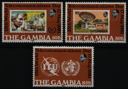 Gambia 1981 - Mi-Nr. 421-423 ** - MNH - Marke auf Marke