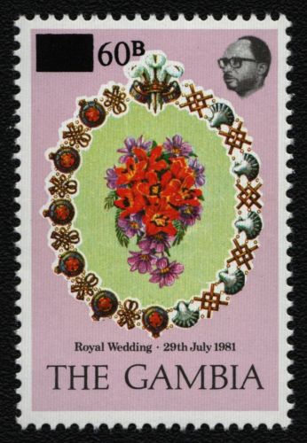 Gambia 1982 - Mi-Nr. 437 ** - MNH - Freimarke mit Aufdruck