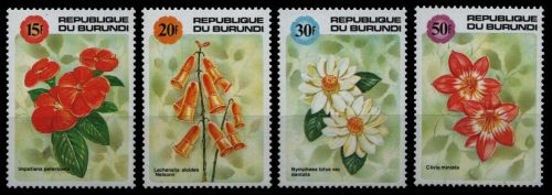 Burundi 1992 - Mi-Nr. 1726-1729 ** - MNH - Blumen / Flowers